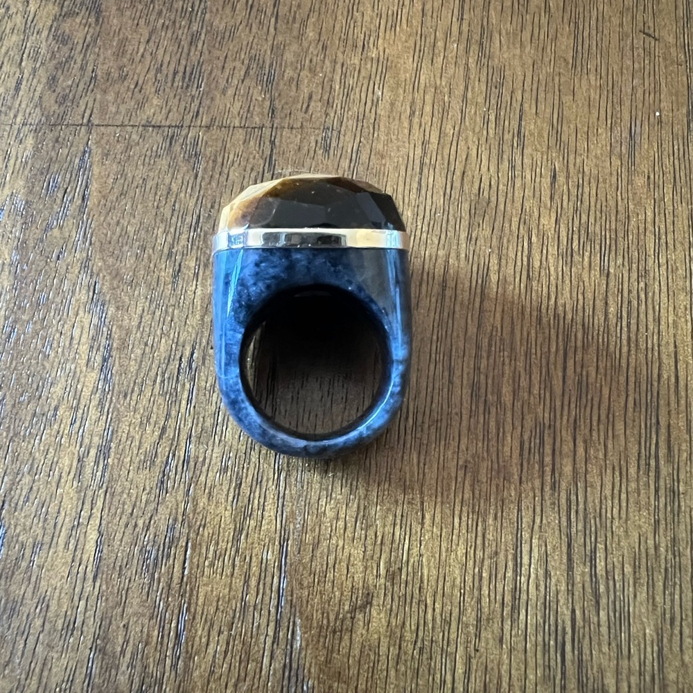 Faceted Tiger Eye Gemstone Statement Ring - image 1